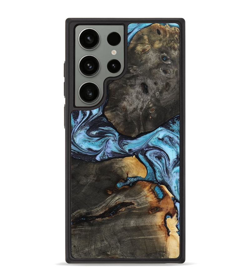 Galaxy S23 Ultra Wood Phone Case - Issac (Blue, 809349)