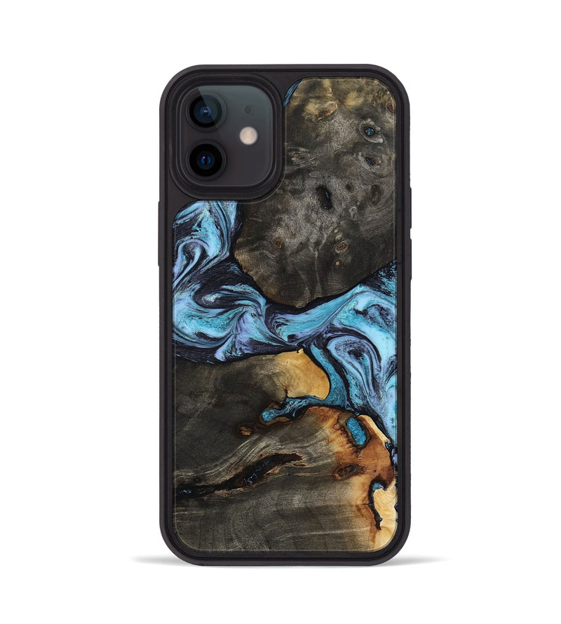 iPhone 12 Wood Phone Case - Issac (Blue, 809349)