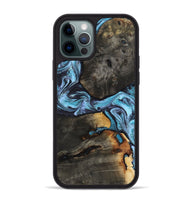 iPhone 12 Pro Max Wood Phone Case - Issac (Blue, 809349)