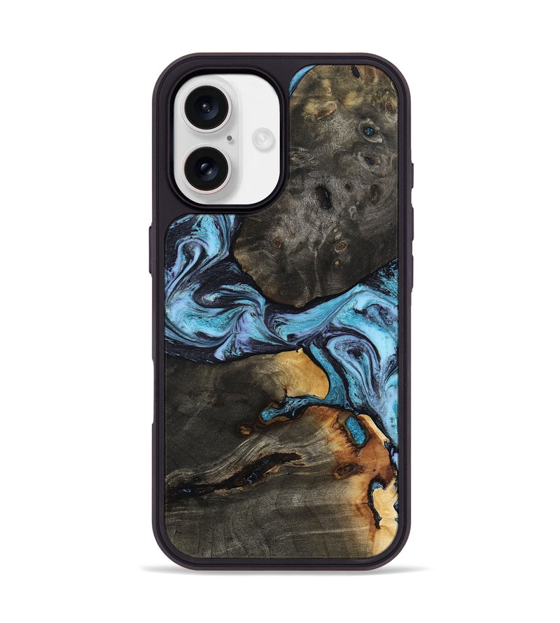 iPhone 17 Wood Phone Case - Issac (Blue, 809349)