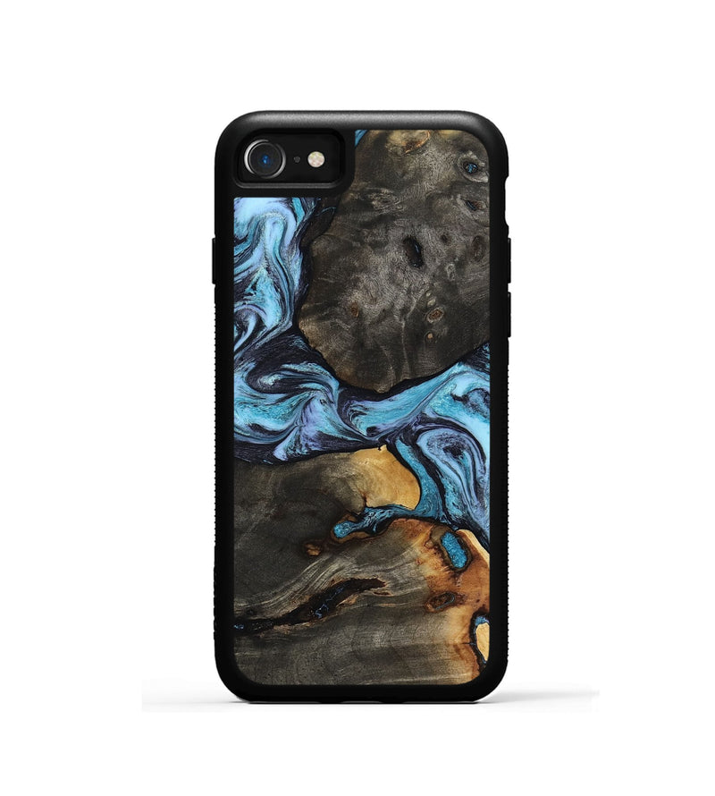 iPhone SE Wood Phone Case - Issac (Blue, 809349)