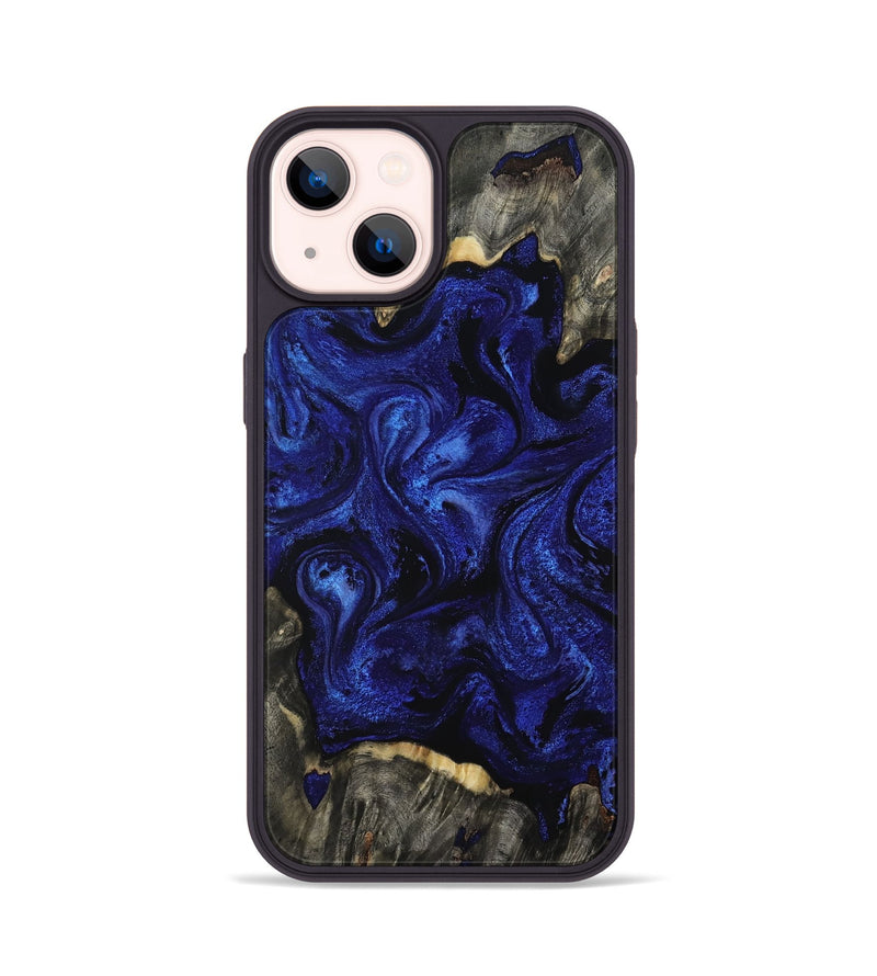 iPhone 14 Wood Phone Case - Ernest (Blue, 809350)