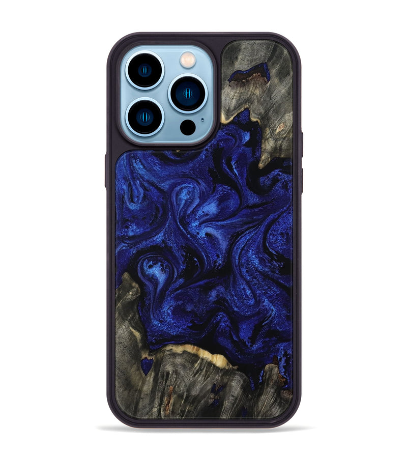 iPhone 14 Pro Max Wood Phone Case - Ernest (Blue, 809350)