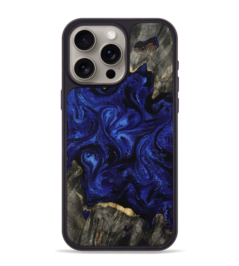 iPhone 15 Pro Max Wood Phone Case - Ernest (Blue, 809350)