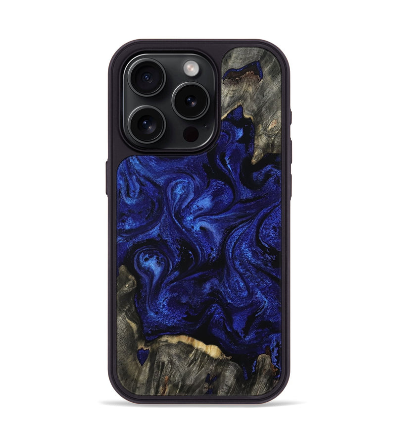 iPhone 15 Pro Wood Phone Case - Ernest (Blue, 809350)