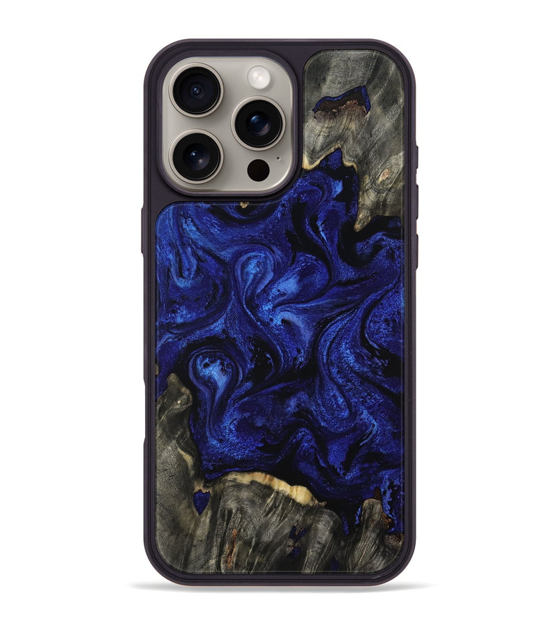 iPhone 16 Pro Max Wood Phone Case - Ernest (Blue, 809350)