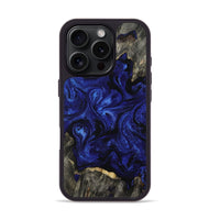 iPhone 16 Pro Wood Phone Case - Ernest (Blue, 809350)