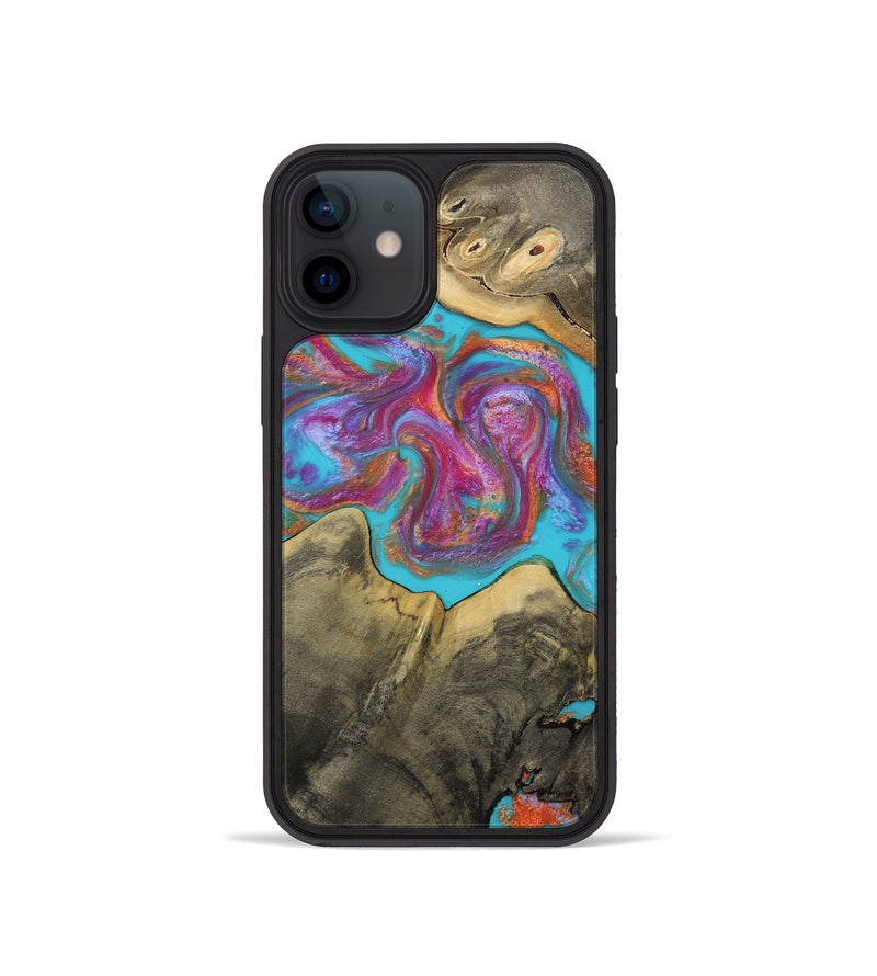 iPhone 12 mini Wood Phone Case - Ettie (Blue, 809351)