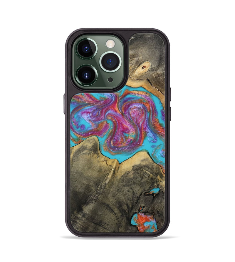 iPhone 13 Pro Wood Phone Case - Ettie (Blue, 809351)