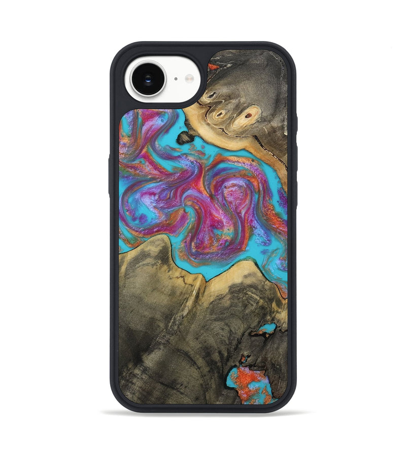 iPhone 16e Wood Phone Case - Ettie (Blue, 809351)