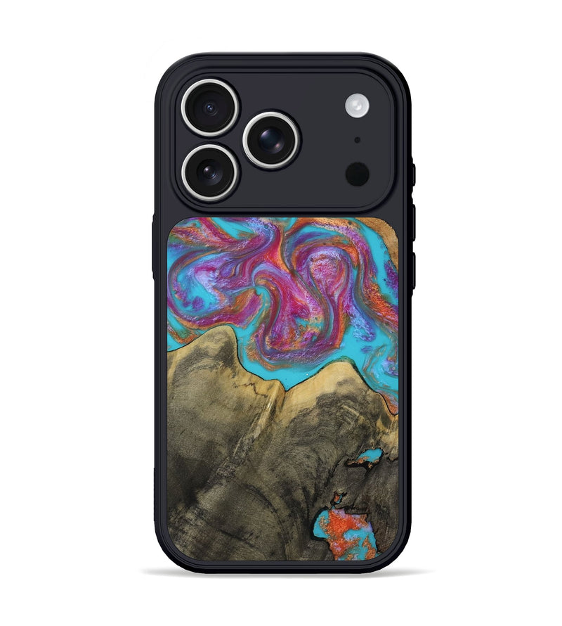 iPhone 17 Pro Wood Phone Case - Ettie (Blue, 809351)