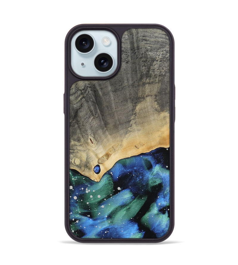 iPhone 15 Wood Phone Case - Lilla (Cosmos, 809379)