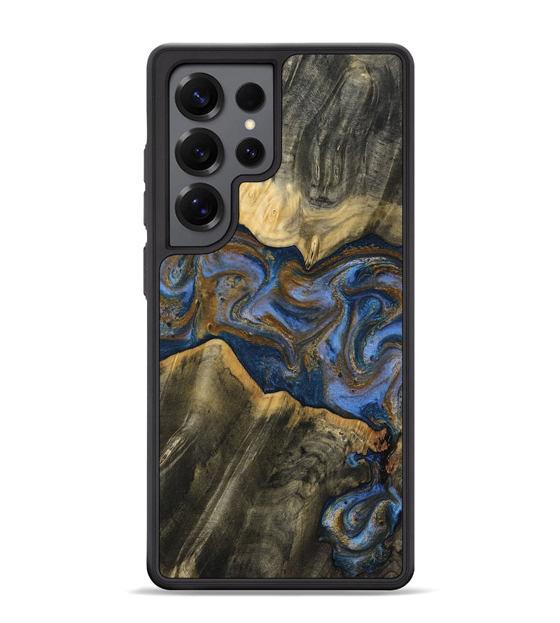 Galaxy S25 Ultra Wood Phone Case - Lance (Teal & Gold, 809406)