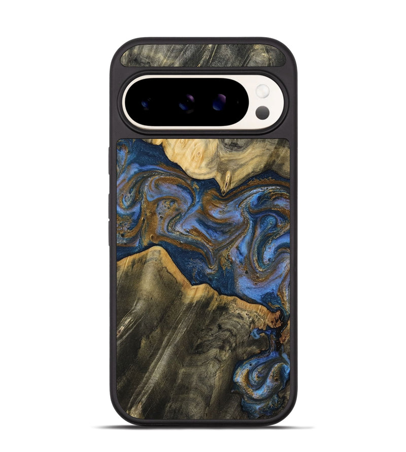 Pixel 9 Pro Wood Phone Case - Lance (Teal & Gold, 809406)