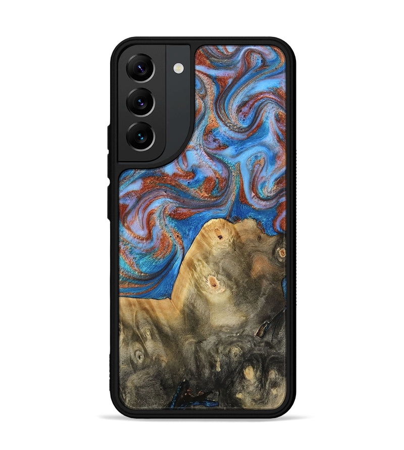 Galaxy S22 Plus Wood Phone Case - Tillie (Teal & Gold, 809408)