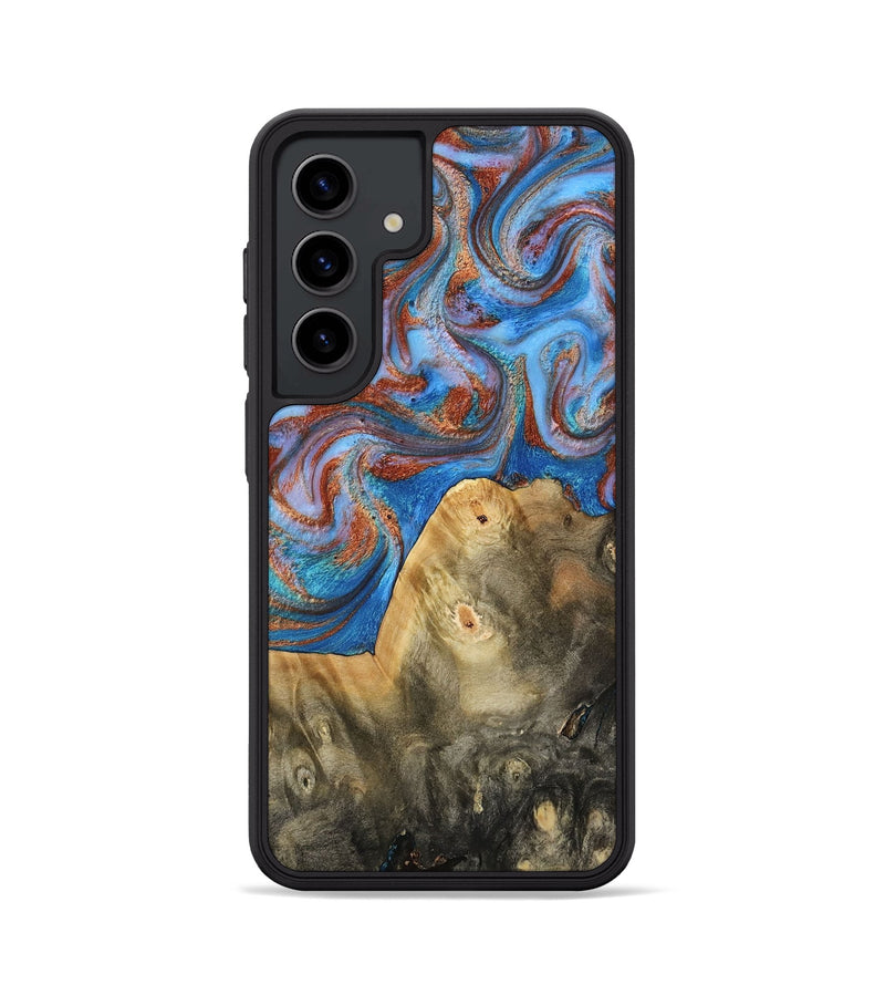 Galaxy S24 Wood Phone Case - Tillie (Teal & Gold, 809408)