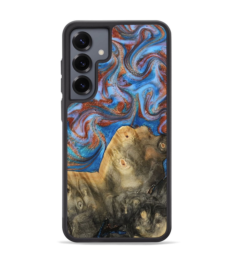 Galaxy S25 Plus Wood Phone Case - Tillie (Teal & Gold, 809408)