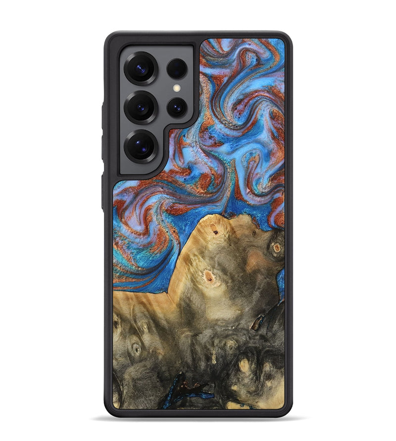 Galaxy S25 Ultra Wood Phone Case - Tillie (Teal & Gold, 809408)