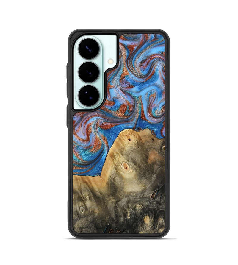 Galaxy S26 Wood Phone Case - Tillie (Teal & Gold, 809408)