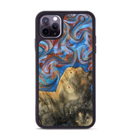 iPhone 11 Pro Max Wood Phone Case - Tillie (Teal & Gold, 809408)