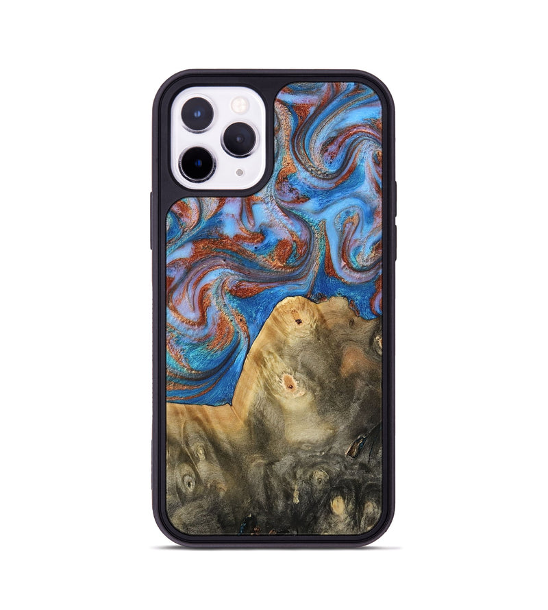 iPhone 11 Pro Wood Phone Case - Tillie (Teal & Gold, 809408)