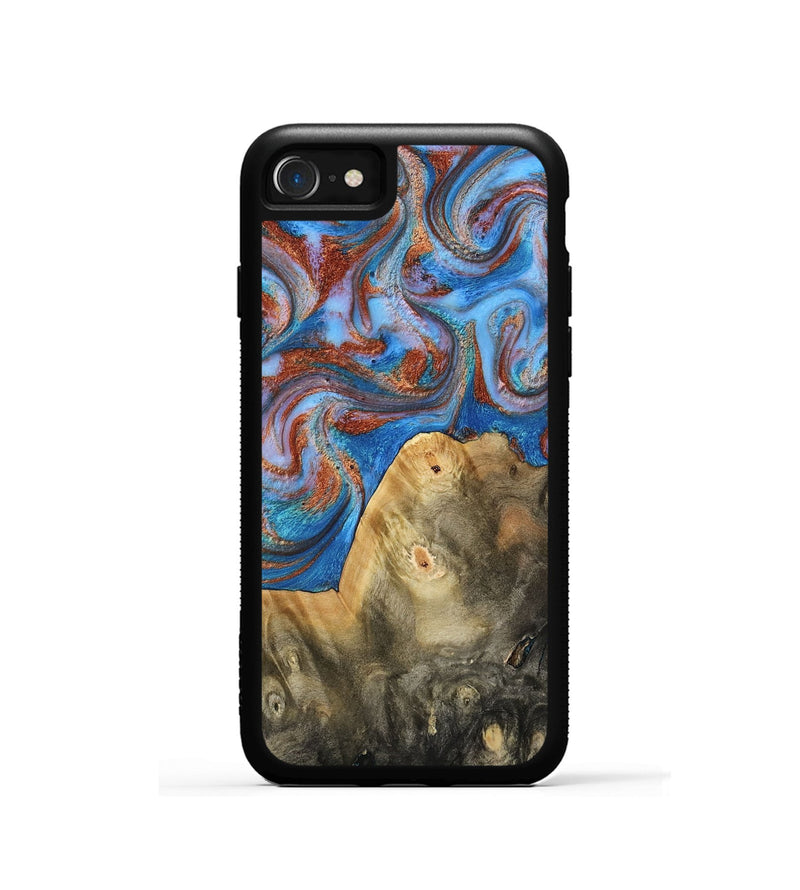 iPhone SE Wood Phone Case - Tillie (Teal & Gold, 809408)