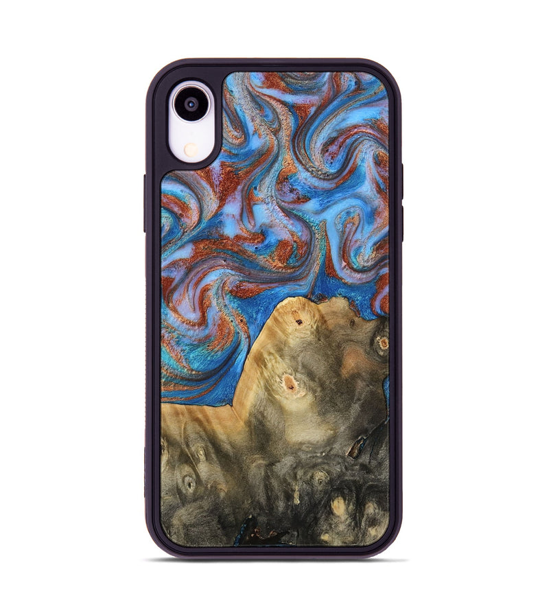 iPhone Xr Wood Phone Case - Tillie (Teal & Gold, 809408)
