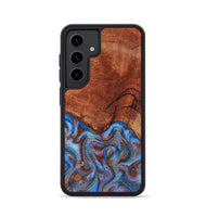 Galaxy S24 Wood Phone Case - Jadiel (Teal & Gold, 809409)