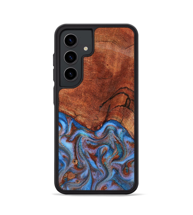 Galaxy S24 Wood Phone Case - Jadiel (Teal & Gold, 809409)