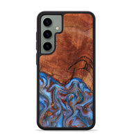 Galaxy S24 Plus Wood Phone Case - Jadiel (Teal & Gold, 809409)