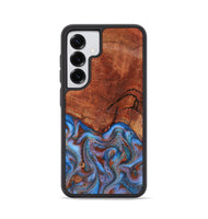 Galaxy S25 Wood Phone Case - Jadiel (Teal & Gold, 809409)