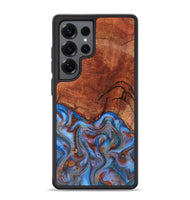 Galaxy S25 Ultra Wood Phone Case - Jadiel (Teal & Gold, 809409)