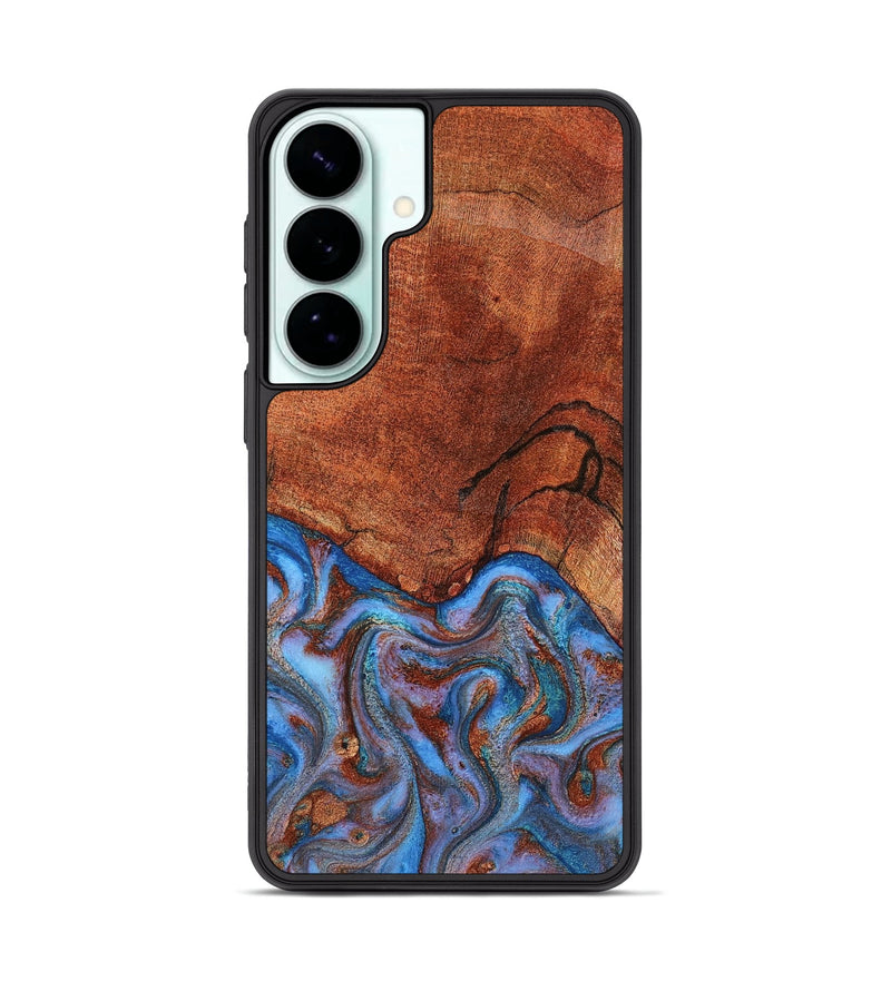 Galaxy S26 Plus Wood Phone Case - Jadiel (Teal & Gold, 809409)