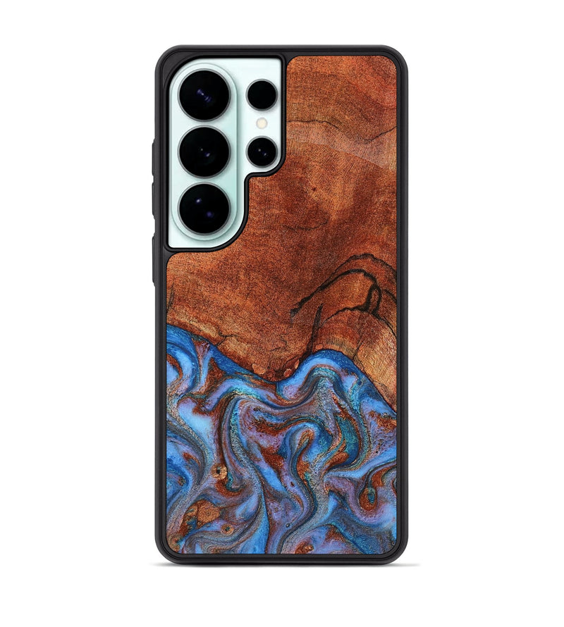 Galaxy S26 Ultra Wood Phone Case - Jadiel (Teal & Gold, 809409)