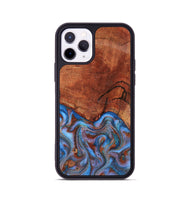 iPhone 11 Pro Wood Phone Case - Jadiel (Teal & Gold, 809409)
