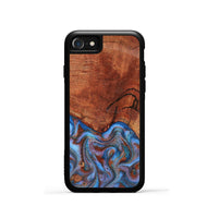 iPhone SE Wood Phone Case - Jadiel (Teal & Gold, 809409)