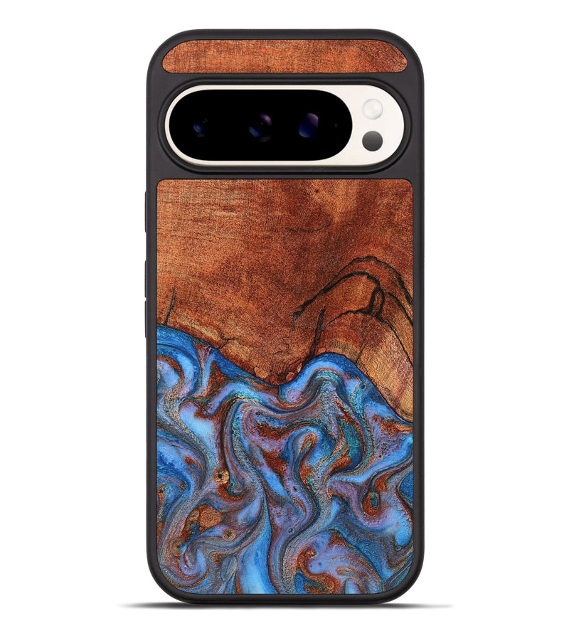 Pixel 9 Pro XL Wood Phone Case - Jadiel (Teal & Gold, 809409)