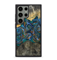 Galaxy S24 Ultra Wood Phone Case - Alonzo (Teal & Gold, 809410)