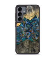 Galaxy S25 Plus Wood Phone Case - Alonzo (Teal & Gold, 809410)