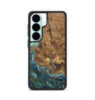 Galaxy S26 Wood Phone Case - Inaya (Teal & Gold, 809411)