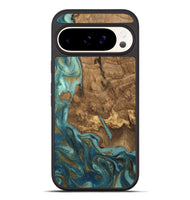 Pixel 10 Pro XL Wood Phone Case - Inaya (Teal & Gold, 809411)