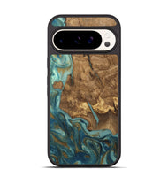 Pixel 9 Pro Wood Phone Case - Inaya (Teal & Gold, 809411)