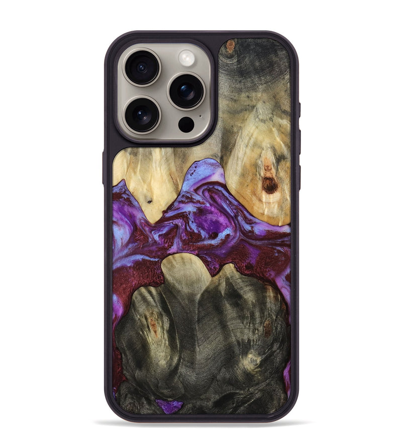 iPhone 15 Pro Max Wood Phone Case - Jailyn (Purple, 809413)
