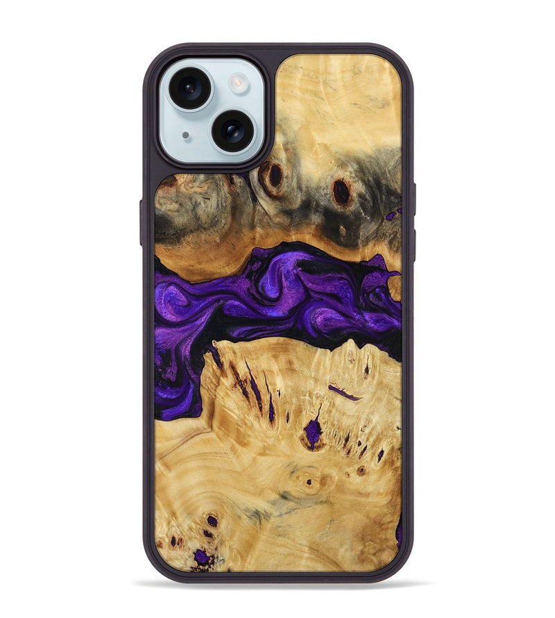 iPhone 15 Plus Wood Phone Case - Nella (Purple, 809414)