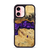 iPhone 16 Wood Phone Case - Nella (Purple, 809414)