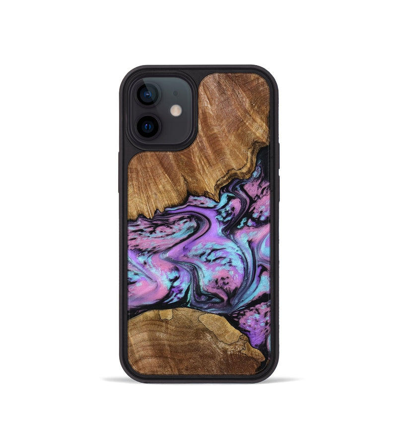 iPhone 12 mini Wood Phone Case - Laila (Purple, 809415)