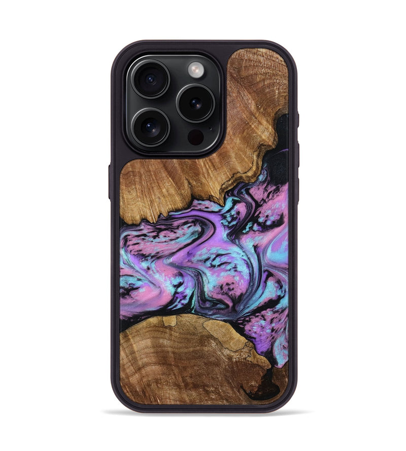 iPhone 15 Pro Wood Phone Case - Laila (Purple, 809415)