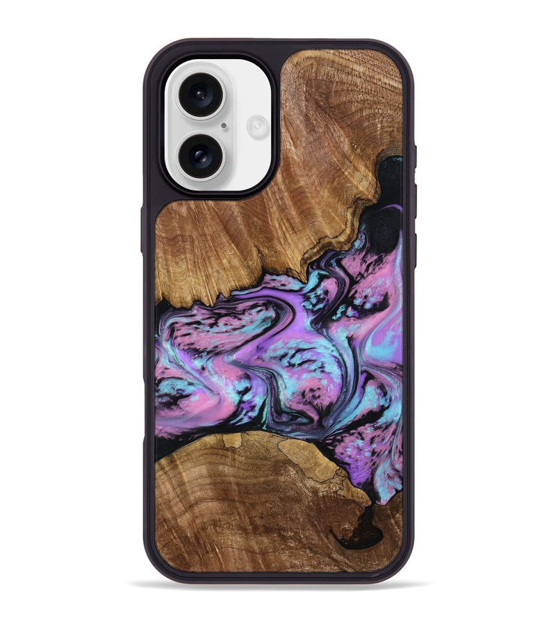 iPhone 16 Plus Wood Phone Case - Laila (Purple, 809415)
