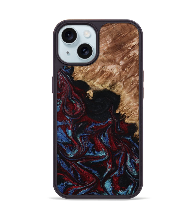 iPhone 15 Wood Phone Case - Ainara (Red, 809416)