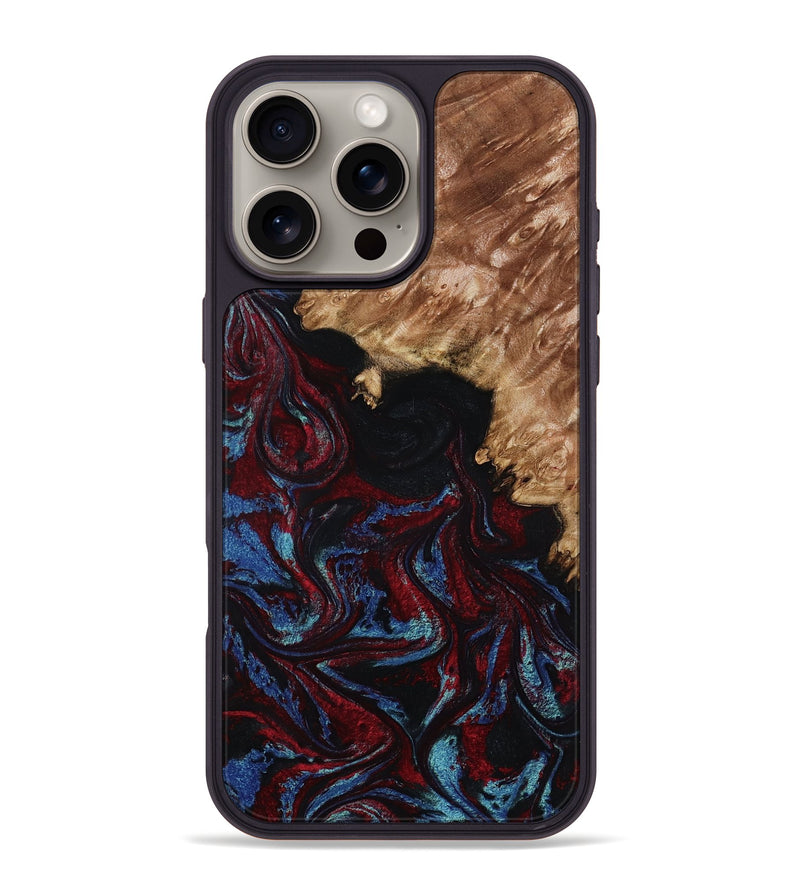 iPhone 16 Pro Max Wood Phone Case - Ainara (Red, 809416)